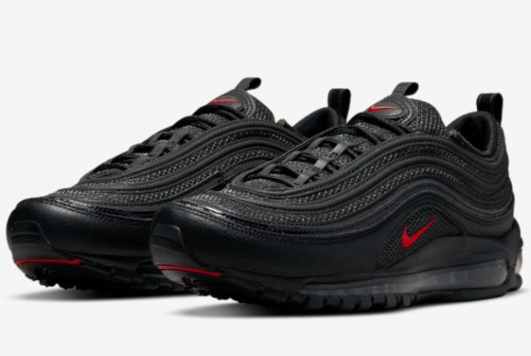 2022 Nike Air Max 97 Bred Black University Red Shoes DV3486-001-2