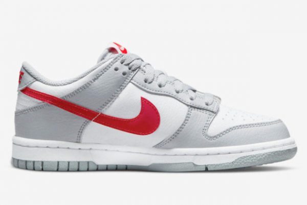 2022 Nike Dunk Low GS White Grey Red Hot Sale DV7149-001-1