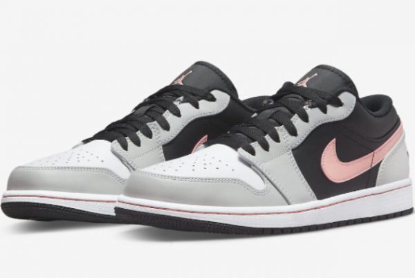 Buy Air Jordan 1 Low Black Grey Pink Basketball Shoes 553558-062-2