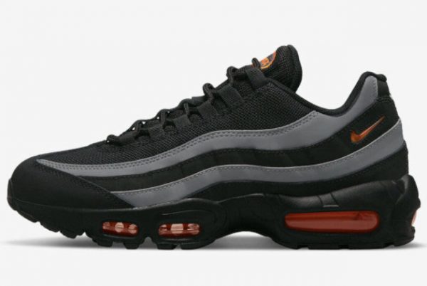 Cheap Nike Air Max 95 Black Silver Orange Running Shoes DX2657-001