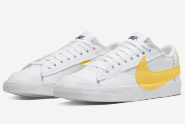 Cheap Nike Blazer Low Jumbo White Yellow Running Shoes DV3506-100-2