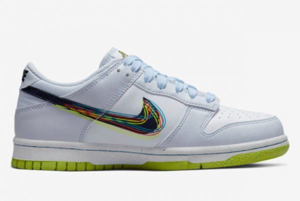 Cheap Nike Dunk Low GS White/Grey-Lime Green DV3478-100-1