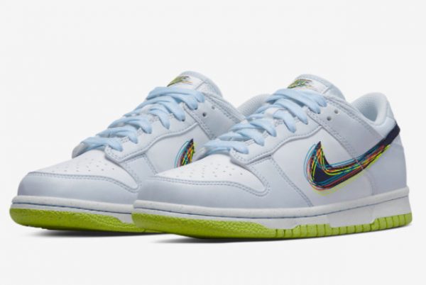 Cheap Nike Dunk Low GS White/Grey-Lime Green DV3478-100-2