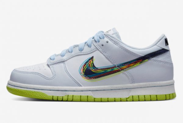 Cheap Nike Dunk Low GS White/Grey-Lime Green DV3478-100