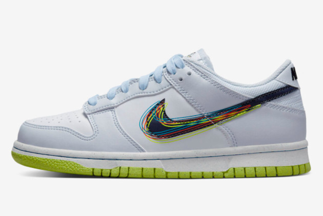 Cheap Nike Dunk Low GS White/Grey-Lime Green DV3478-100