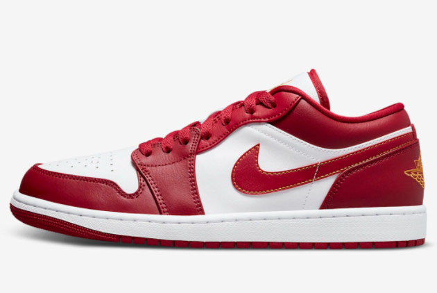 Men and Women's Air Jordan 1 Low Cardinal Red 553558-607