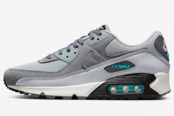 Nike Air Max 90 Grey Black-Aqua For Sale DM0029-002