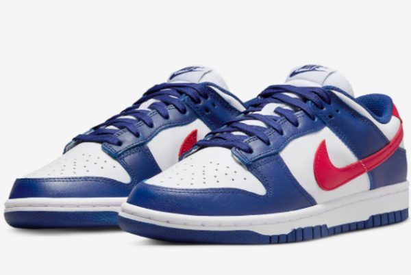 Nike Dunk Low USA White Royal-University Red For Girls DD1503-119-2