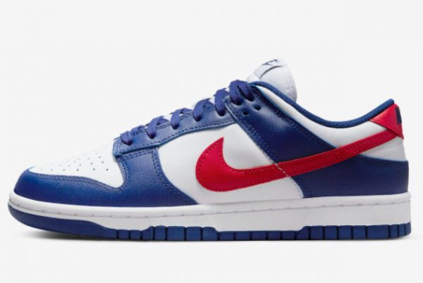 Nike Dunk Low USA White Royal-University Red For Girls DD1503-119