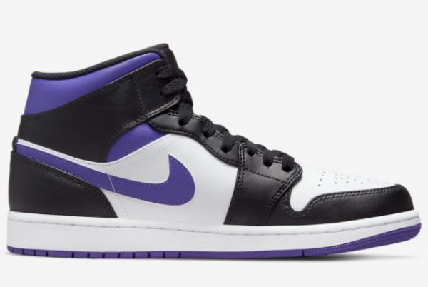 Where To Buy Air Jordan 1 Mid White Black and Purple 554724-095-1