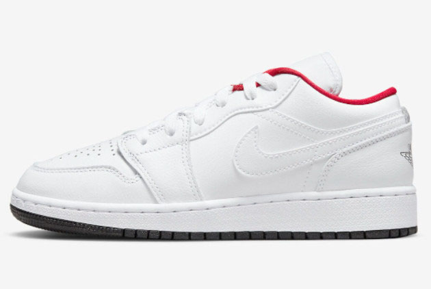 2022 Air Jordan 1 Low White Red Black Outlet Online 553560-164