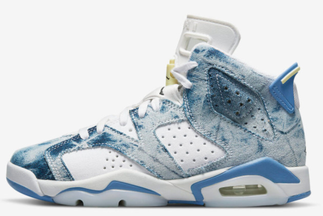 2022 Air Jordan 6 GS Washed Denim Outlet Sale DM9045-100