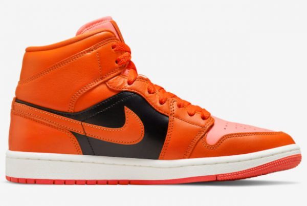 2022 Cheap Air Jordan 1 Mid Orange Black Hot Sell DM3381-600-1