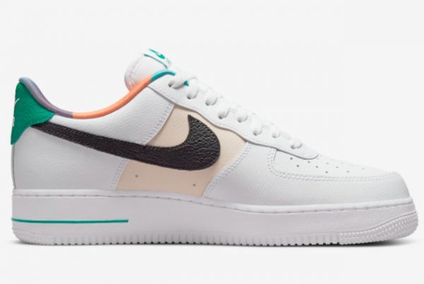 2022 Fashion Nike Air Force 1 Low EMB White Malachite Shoes DM0109-100-1