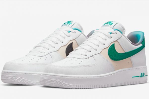 2022 Fashion Nike Air Force 1 Low EMB White Malachite Shoes DM0109-100-2