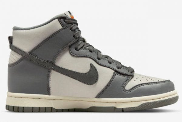 2022 Fashion Nike Dunk High Light Grey Dark Grey-Sail DM1028-001-1