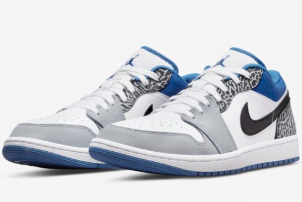 2022 Latest Release Air Jordan 1 Low True Blue DM1199-140-2