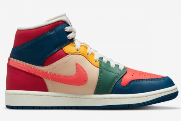 2022 New Air Jordan 1 Mid Multi-Color DN3738-400-1