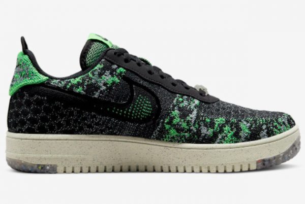 2022 Nike AF1 Air Force 1 Crater Flyknit Black Volt Trainers DM0590-002-1