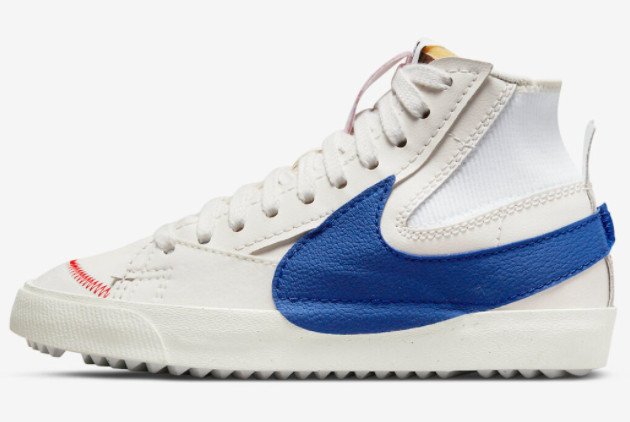 2022 Nike Blazer Mid 77 Jumbo Sail White Blue Hot Sale DR9868-002