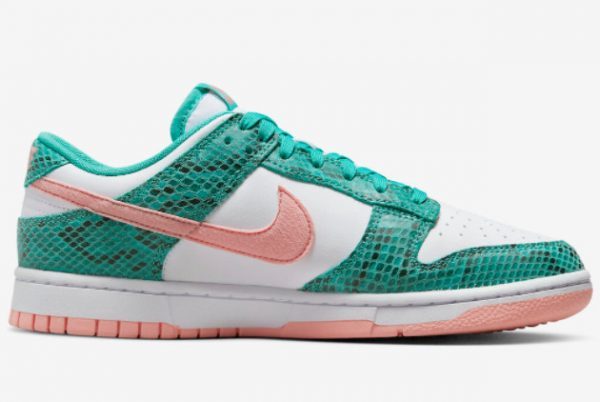 2022 Nike Dunk Low Teal Snakeskin For Sale DR8577-300-1