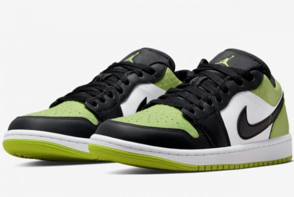 Air Jordan 1 Low Vivid Green Snakeskin To Buy DX4446-301-2