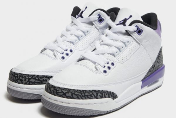 Cheap Air Jordan 3 White / Black / Dark Iris / Volt Haze Sale CT8532-105-1