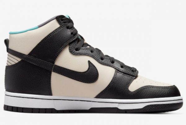 Cheap Nike Dunk High EMB Beige/Black-Turquoise DO9455-200-1