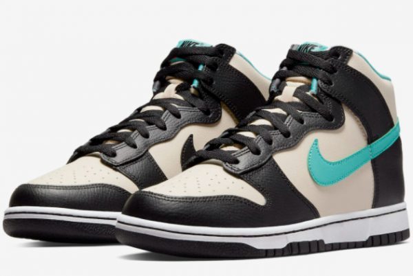 Cheap Nike Dunk High EMB Beige/Black-Turquoise DO9455-200-2