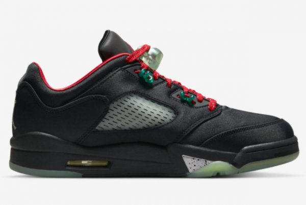 CLOT x Air Jordan 5 Low Black/Classic Jade-Fire Red-Metallic Silver DM4640-036-1