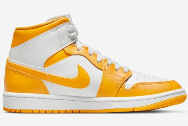 High Quality Air Jordan 1 Mid White Yellow BQ6472-117-1