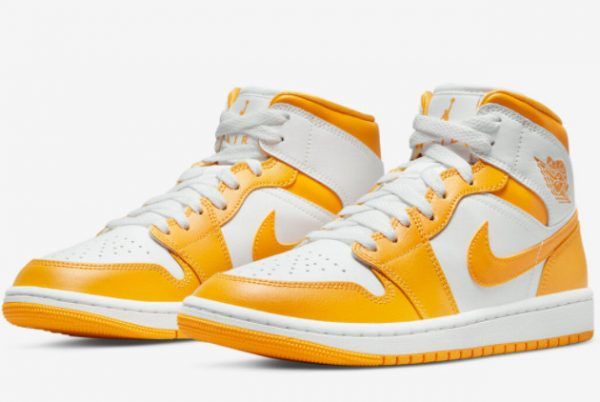 High Quality Air Jordan 1 Mid White Yellow BQ6472-117-2