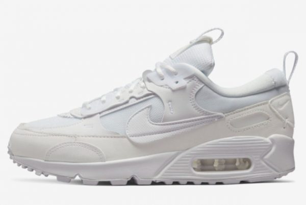 Latest Nike Air Max 90 Futura Triple White Running Shoes DM9922-101