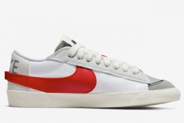 Nike Blazer Low Jumbo Grey Red High Quality DQ8769-100-1