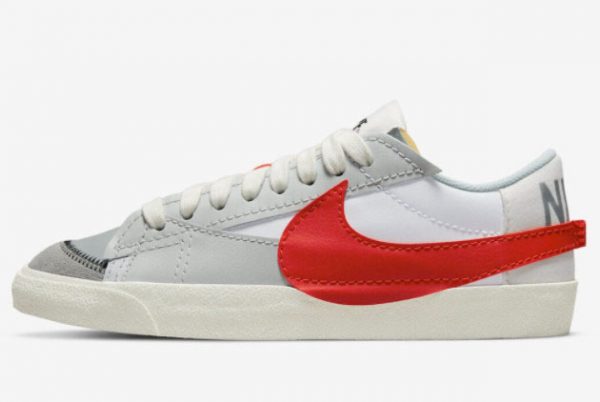 Nike Blazer Low Jumbo Grey Red High Quality DQ8769-100