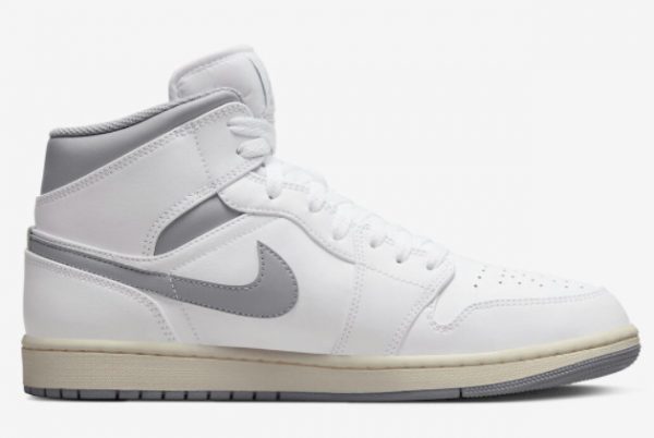 2022 Air Jordan 1 Mid Vintage Grey Sale 554724-135-1