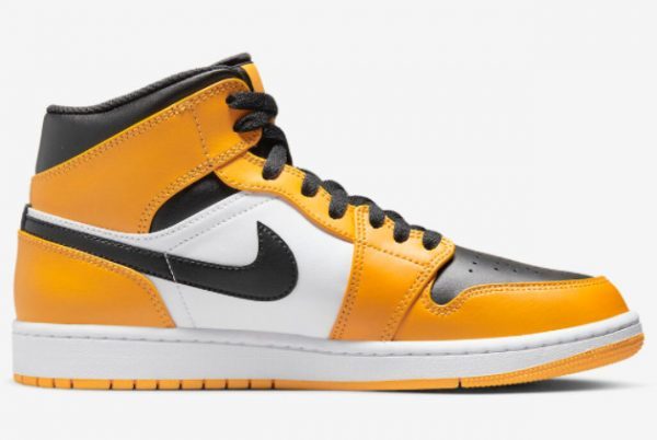 2022 Air Jordan 1 Mid Yellow Black White For Sale 554724-701-1