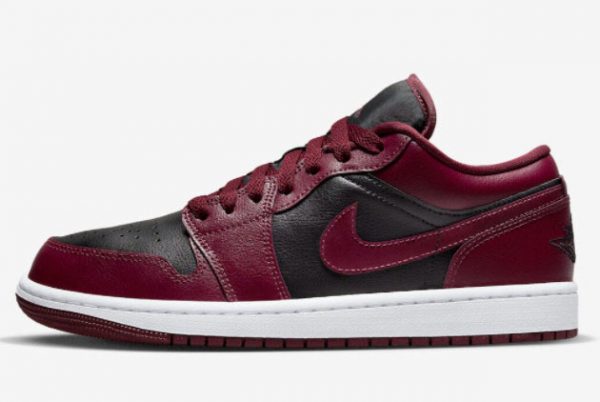 2022 Cheap Air Jordan 1 Low Black Maroon DC0774-006