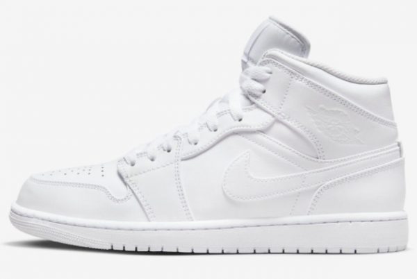 2022 Fashion Shoes Air Jordan 1 Mid Triple White 554724-136