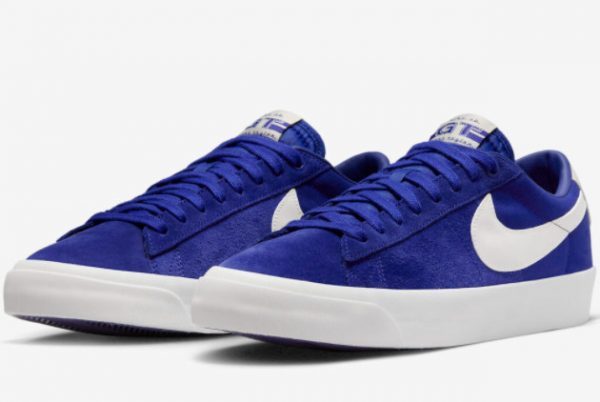 2022 Grade School Nike SB Blazer Low GT Blue White DR9103-400-2