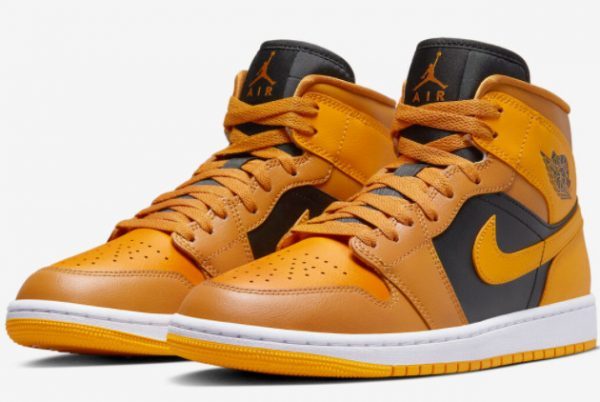 2022 New Arrival Air Jordan 1 Mid University Gold BQ6472-700-2