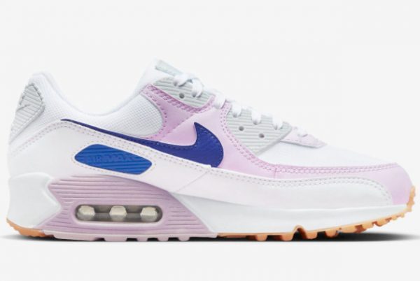 2022 Nike Air Max 90 White Light Purple For Women DX3316-100-1