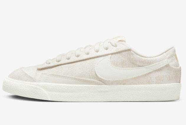 Cheap Nike Blazer Low White Paisley Flower Embroidery DR9955-100