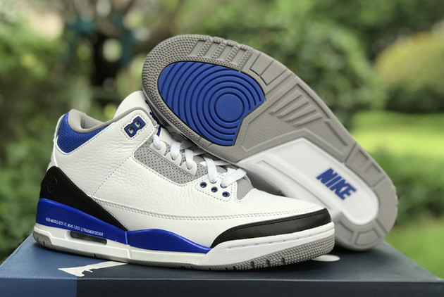 Where to Buy The DA3595-105 Fragment design x Air Jordan 3 White/Racer Blue 2023 Shoes