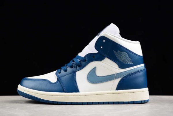 Where to Buy The BQ6472-414 Air Jordan 1 Mid Sky J French Blue 2024 Basketball Shoes