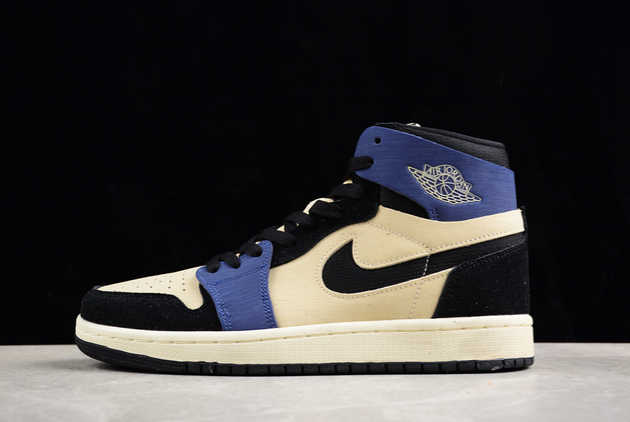 Where to Buy The DV1305-104 Air Jordan 1 High Zoom CMFT 2 Muslin Blackened Blue 2024 Shoes