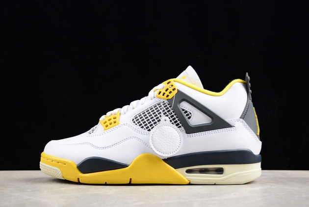 Where to Buy The AQ9129-101 Air Jordan 4 Retro Vivid Sulfur AJ4 2024 Basketball Shoes