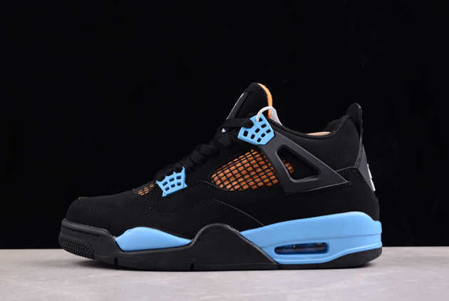 2024 Air Jordan 4 Black/Royal Blue-Orange AJ4 AQ9129-003