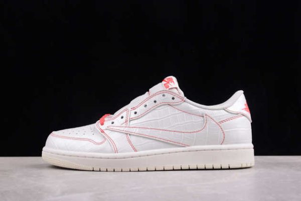 2024 Travis Scott x Air Jordan 1 Low OG AJ1 White Red DM7866-601