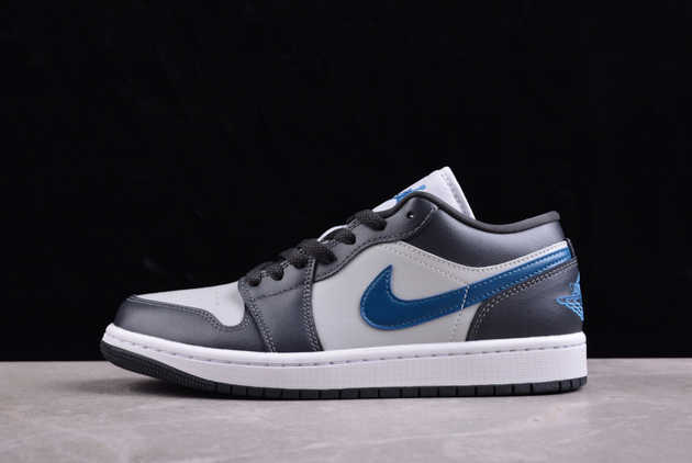 Where to Buy The DC0774-040 Air Jordan 1 Low AJ1 Anthracite Industrial Blue 2024 Shoes